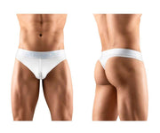 ErgoWear Hip Thong Silky Soft Microfiber Style & Comfort Thongs White 1106 36 - SexyMenUnderwear.com