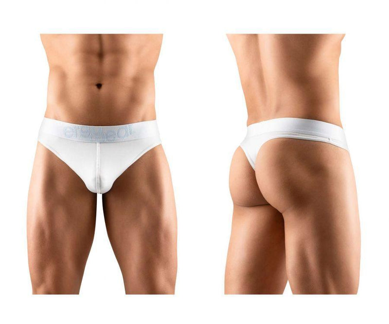ErgoWear Hip Thong Silky Soft Microfiber Style & Comfort Thongs White 1106 36 - SexyMenUnderwear.com