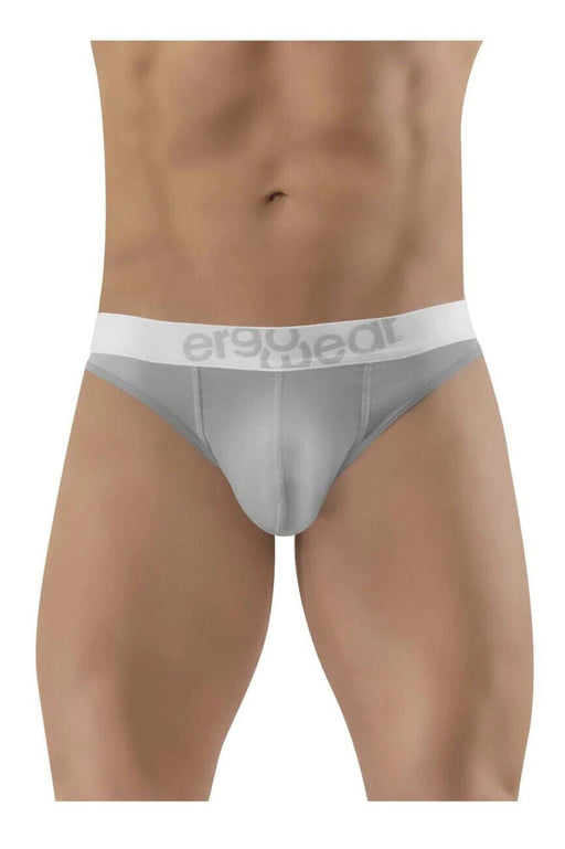 ErgoWear Hip Thong Silky Soft Microfiber Thongs in Mid Grey 1365 - SexyMenUnderwear.com