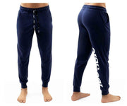 ErgoWear Jogger GYM Athletic Legging Pants Woven Cotton Dark Blue 1111 2 - SexyMenUnderwear.com