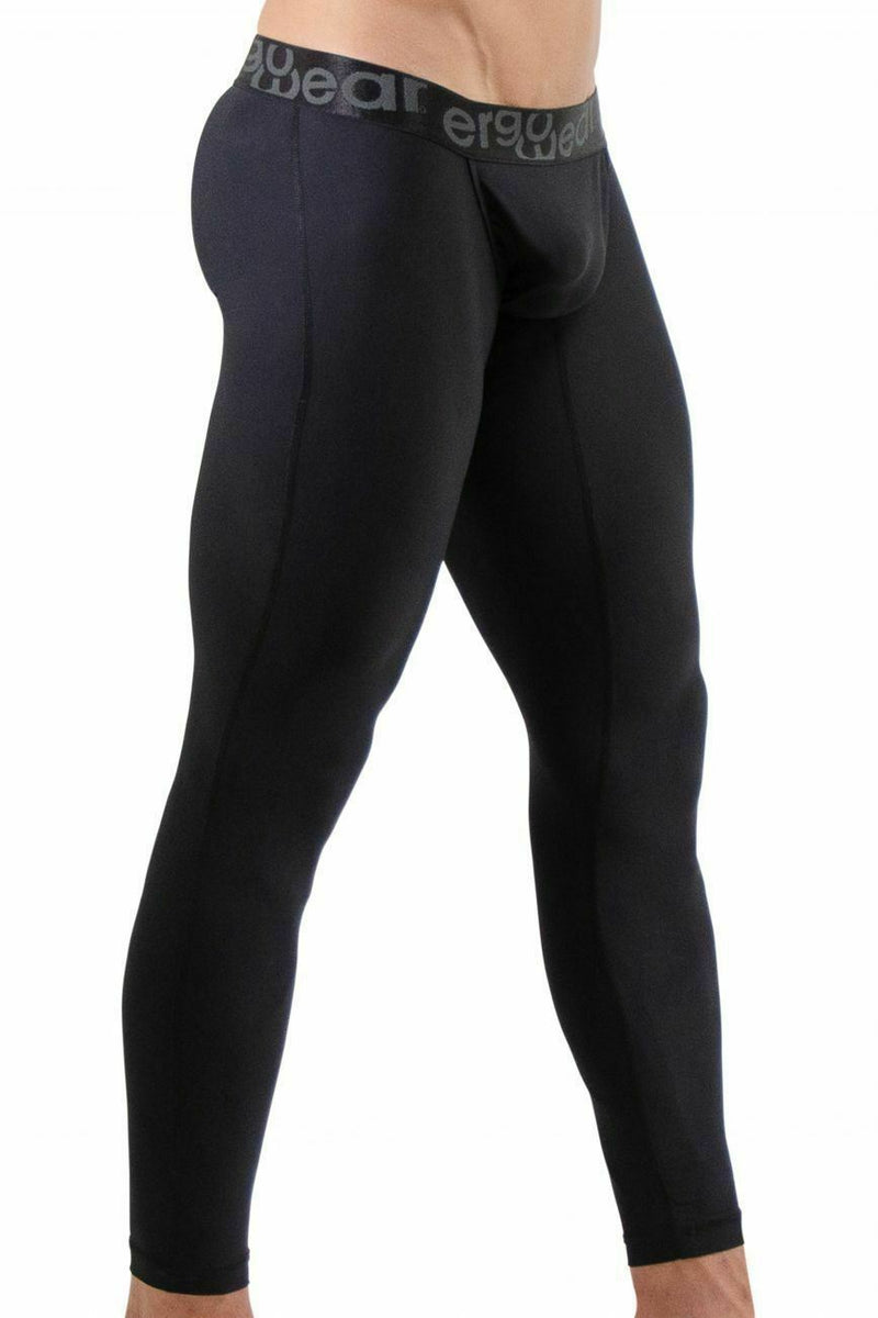 ErgoWear Leggings Feel XV Long Johns Soft Man Legging 3d Pouch Black 0890 - SexyMenUnderwear.com