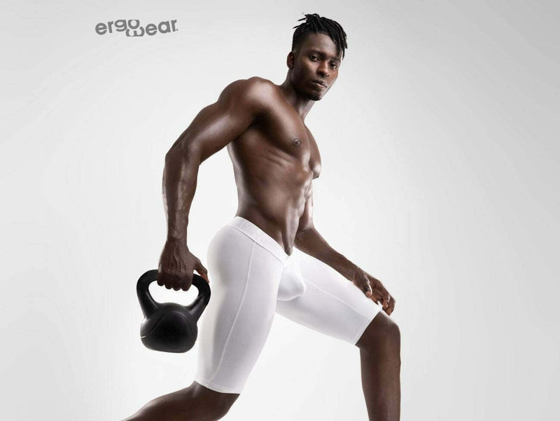 ErgoWear Long Boxer Brief Contour Pouch BIKER MAX XV White 1156 14 - SexyMenUnderwear.com