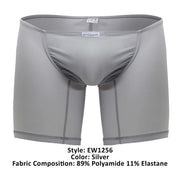 ErgoWear Long Boxer Briefs Feel GR8 Midcut Body-Defining Fit Silver 1256 - SexyMenUnderwear.com