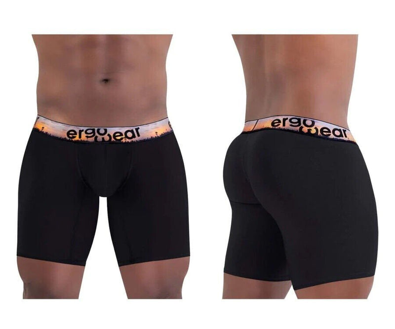 ErgoWear Long Boxer Briefs MAX SE Mid-Cut Seamed Pouch Sunset Black 1459 4 - SexyMenUnderwear.com
