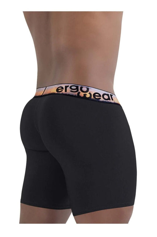 ErgoWear Long Boxer Briefs MAX SE Mid-Cut Seamed Pouch Sunset Black 1459 4 - SexyMenUnderwear.com