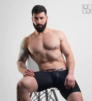 ErgoWear Long Boxer Briefs MAX SE Mid-Cut Seamed Pouch Sunset Black 1459 4 - SexyMenUnderwear.com