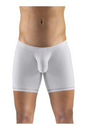 ErgoWear Long Boxer Briefs SLK Mid-Cut Body Defining Seamed Pouch Silver 1142 20 - SexyMenUnderwear.com