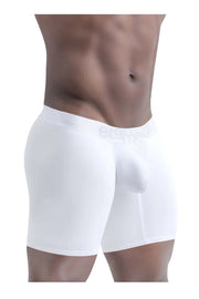 ErgoWear Long Boxer MAX XX Super Stretch Mid-Cut in Optic White 1325 81 - SexyMenUnderwear.com