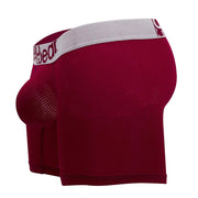 ErgoWear MAX Long Boxer Briefs Midcut Full-Coverage Seamed Pouch Burgundy 1218 4 - SexyMenUnderwear.com