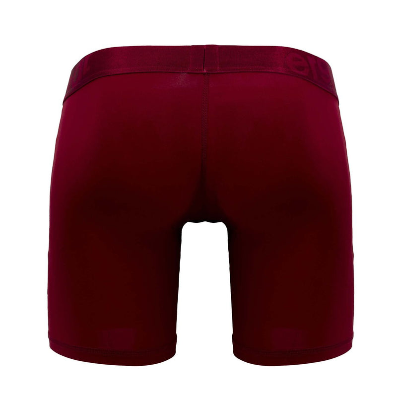 ErgoWear Midcut Boxer Briefs FEEL XV Body-Defining Seamed Pouch Burgundy 1198 - SexyMenUnderwear.com
