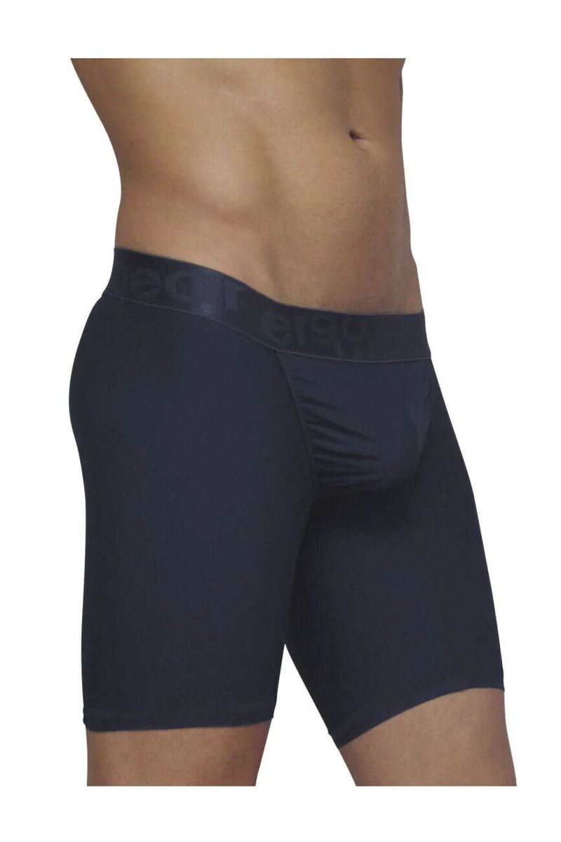 ErgoWear MidCut Boxer Briefs FEEL XV Stretchy Long Boxer Navy Blue 0623 - SexyMenUnderwear.com