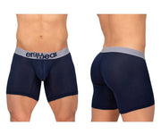 ErgoWear MidCut Boxer Briefs MAX Mesh Pouch Stretchy Long Boxer Dark Blue 1210 - SexyMenUnderwear.com