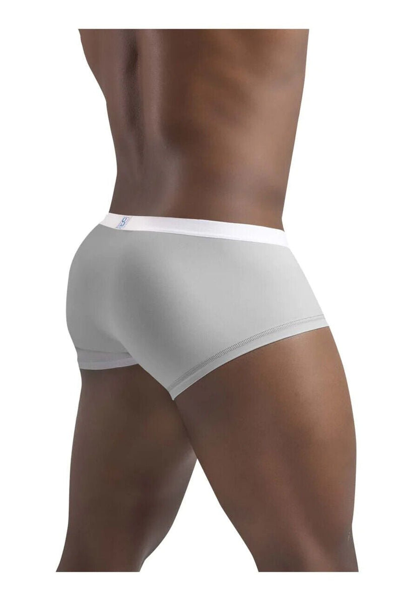 ErgoWear Quick-Dry Mini Boxer Trunks SLK Contour Pouch Light Gray 1377 55 - SexyMenUnderwear.com