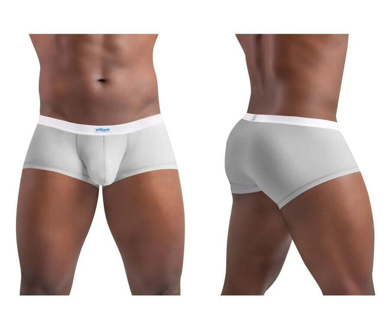 ErgoWear Quick-Dry Mini Boxer Trunks SLK Contour Pouch Light Gray 1377 55 - SexyMenUnderwear.com