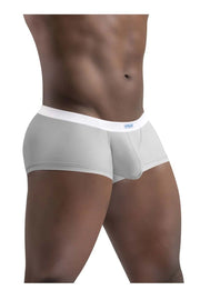 ErgoWear Quick-Dry Mini Boxer Trunks SLK Contour Pouch Light Gray 1377 55 - SexyMenUnderwear.com