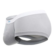 ErgoWear Quick-Dry Mini Boxer Trunks SLK Contour Pouch Light Gray 1377 55 - SexyMenUnderwear.com