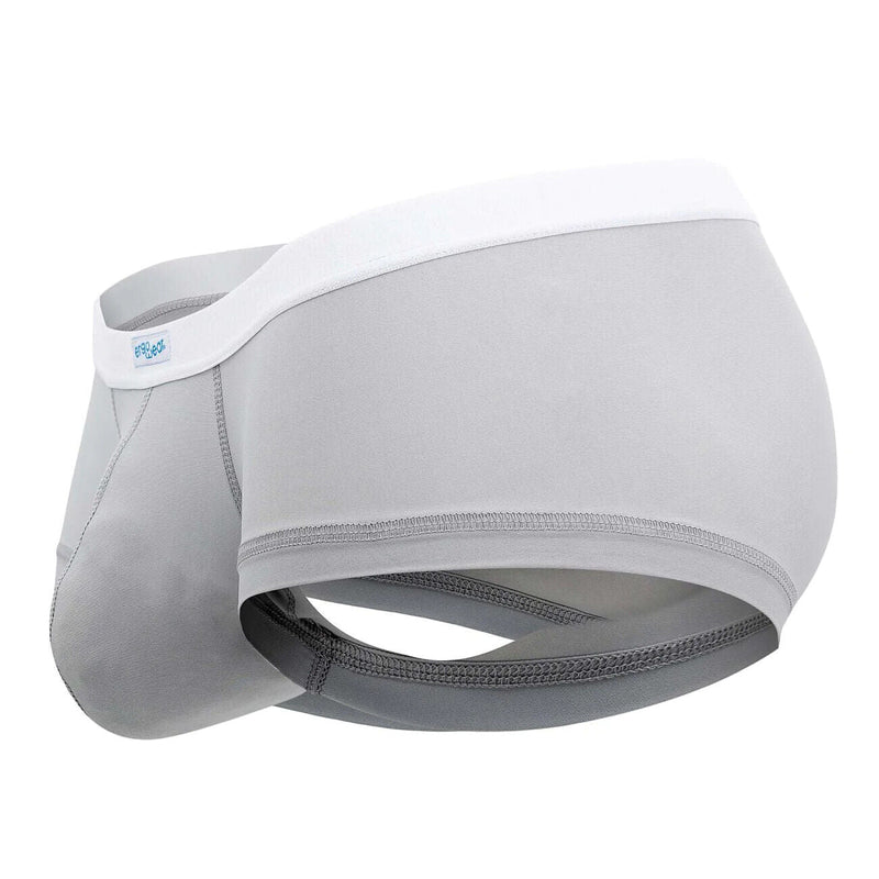 ErgoWear Quick-Dry Mini Boxer Trunks SLK Contour Pouch Light Gray 1377 55 - SexyMenUnderwear.com