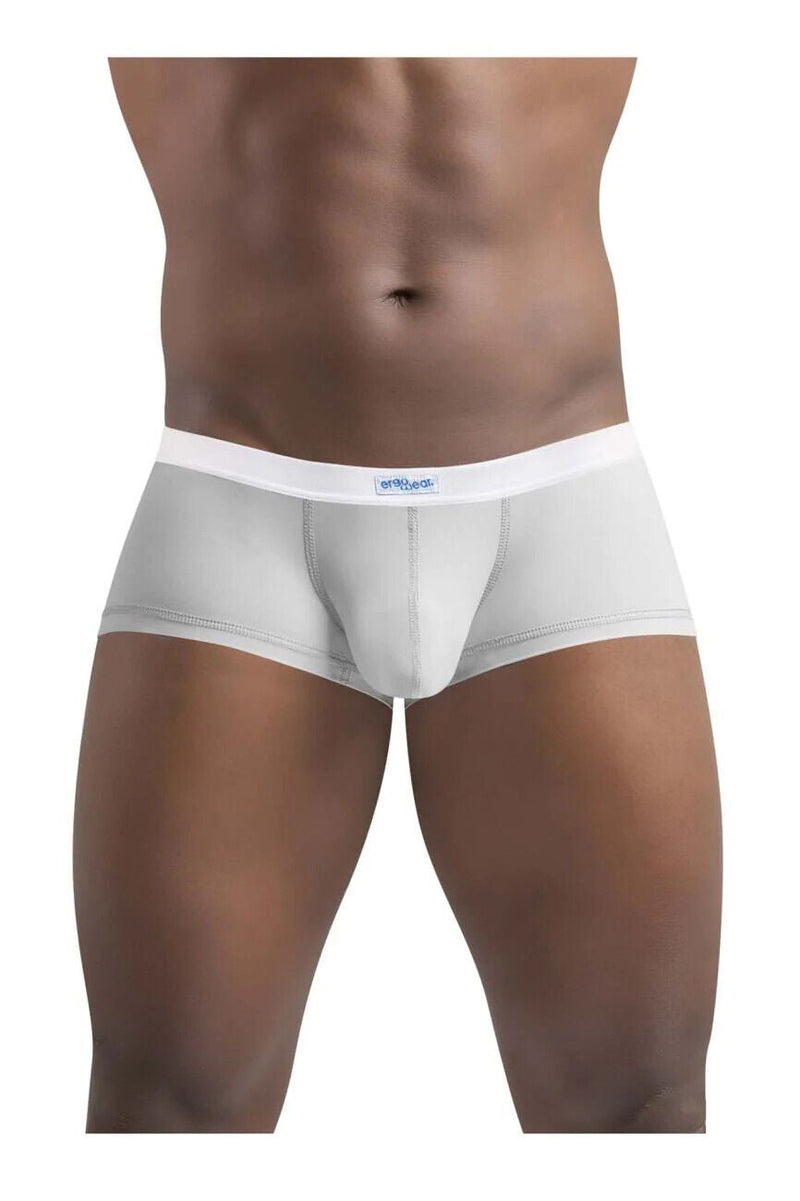 ErgoWear Quick-Dry Mini Boxer Trunks SLK Contour Pouch Light Gray 1377 55 - SexyMenUnderwear.com