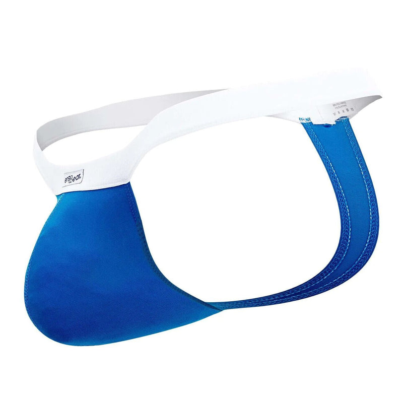 ErgoWear SLK Thong Stretchy Ergonomic Seamed Pouch Calypso Blue 1371 64 - SexyMenUnderwear.com