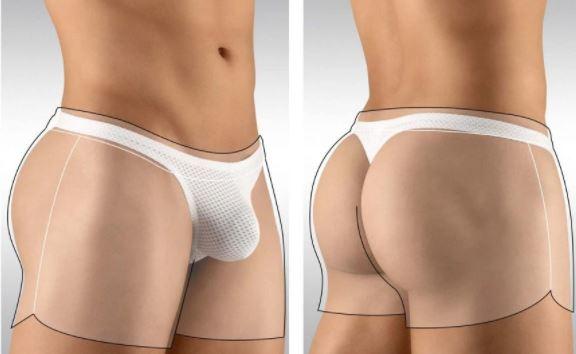 ErgoWear Sport Gym Or Swim-Shorts With Inside Thong X4D White 1071 7 - SexyMenUnderwear.com