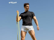 ErgoWear Sport Gym Or Swim-Shorts With Inside Thong X4D White 1071 7 - SexyMenUnderwear.com