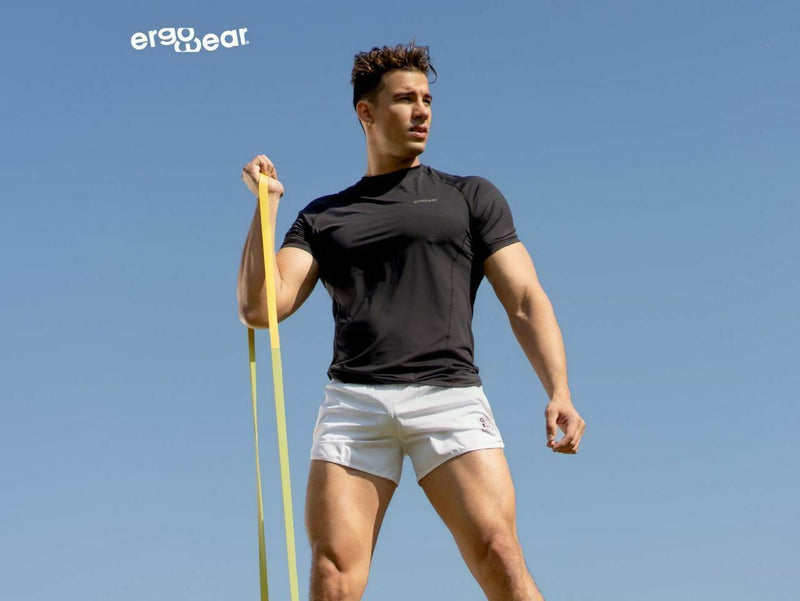ErgoWear Sport Gym Or Swim-Shorts With Inside Thong X4D White 1071 7 - SexyMenUnderwear.com