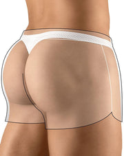 ErgoWear Sport Gym Or Swim-Shorts With Inside Thong X4D White 1071 7 - SexyMenUnderwear.com