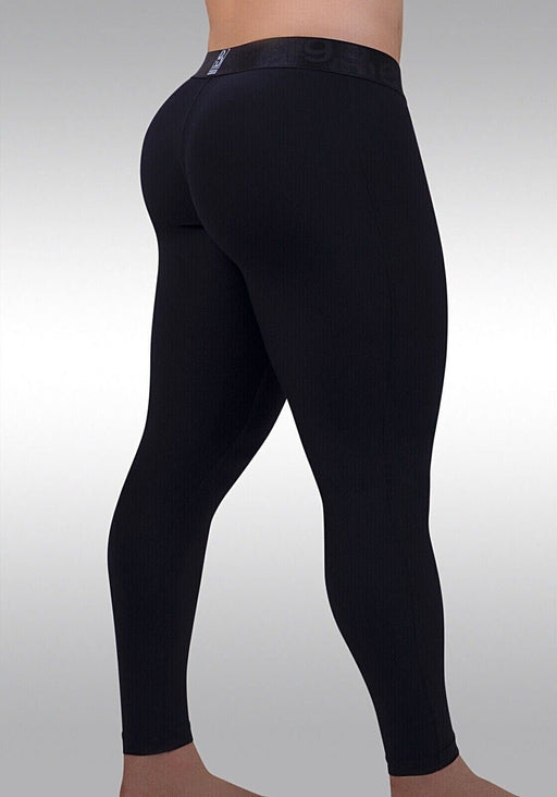 ErgoWear Sports Leggings MAX XX Pouch Hybrid Long Johns Black 1349 - SexyMenUnderwear.com