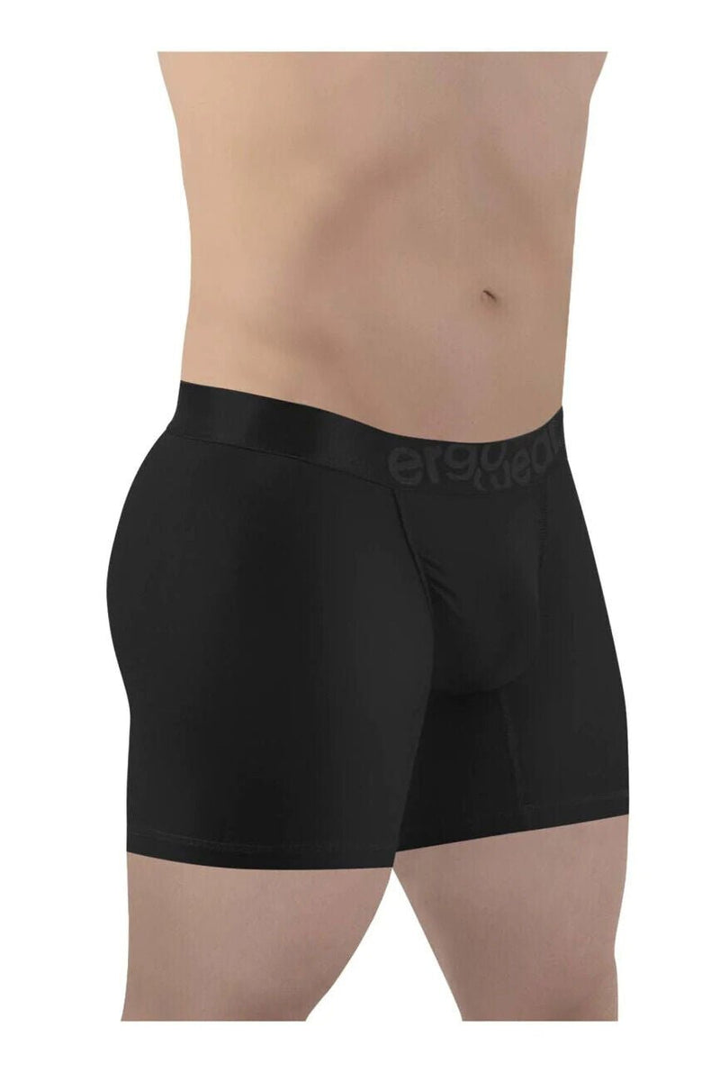 ErgoWear Stretchy Long Boxer Briefs Feel XX Ultra-Low Rise Black 1408 - SexyMenUnderwear.com