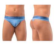 ErgoWear Thong FEEL XV Low Rise Super Soft Elastic Thongs Stonewash Blue 1203 - SexyMenUnderwear.com