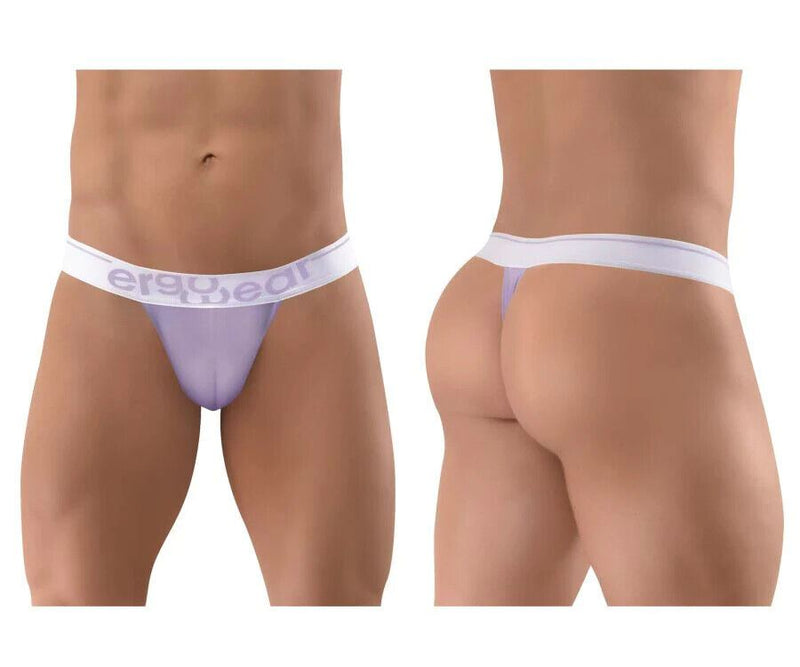 ErgoWear Thong MAX SE Sporty Elastic Thongs Light Purple Lilac 1303 - SexyMenUnderwear.com