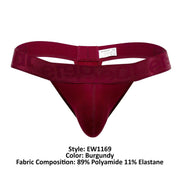 ErgoWear Thong MAX XV Soft Sexy Silky Microfiber Thongs Burgundy 1169 35 - SexyMenUnderwear.com