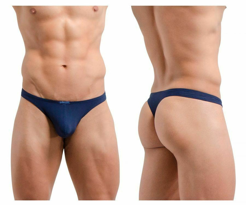 ErgoWear Thong X4D Ergonomic Silky Soft Microfiber Fabric Navy 0898 17 - SexyMenUnderwear.com