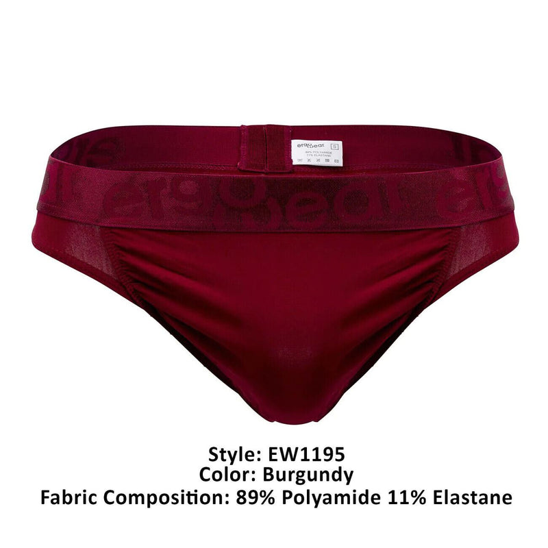 ErgoWear Thongs FEEL XV Low-Rise Thong Elastic Waistband Burgundy 1195 - SexyMenUnderwear.com
