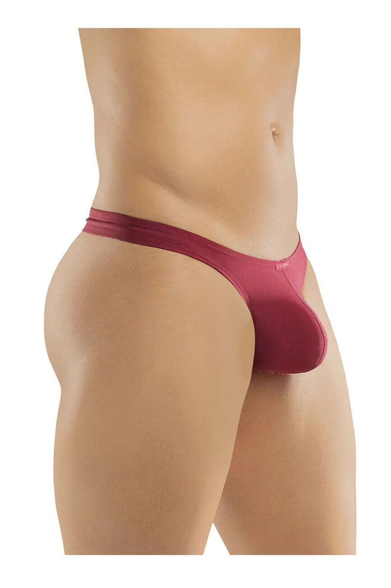 ErgoWear X4D Thongs Sporty & Classy Microfiber Fabric Burgundy Red 1157 - SexyMenUnderwear.com