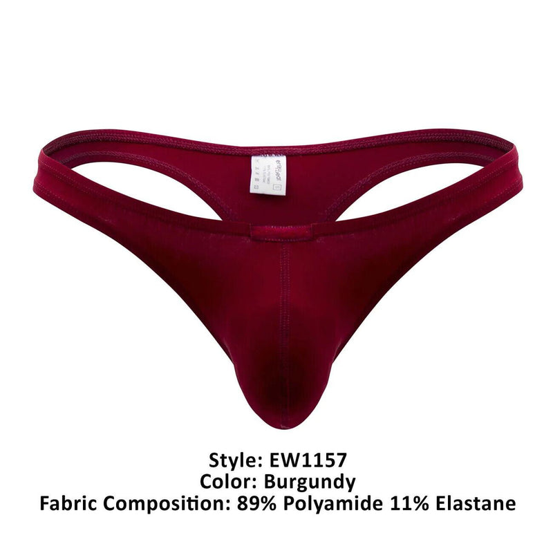ErgoWear X4D Thongs Sporty & Classy Microfiber Fabric Burgundy Red 1157 - SexyMenUnderwear.com