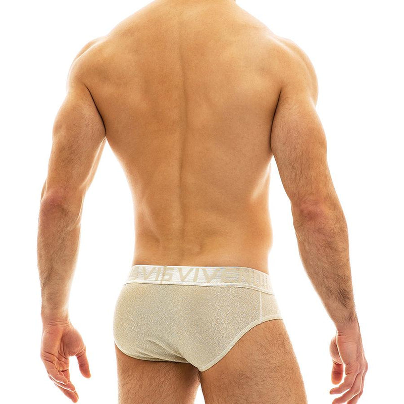 Fashion Gold Modus Vivendi Glam Sparkle Brief Fashion Spandex Yarns 10014 34 - SexyMenUnderwear.com