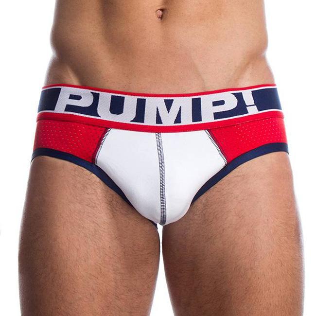 Fever Briefs PUMP! Sport Bright Red Mesh Cotton Brief 12016 P5 - SexyMenUnderwear.com
