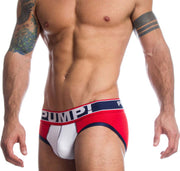 Fever Briefs PUMP! Sport Bright Red Mesh Cotton Brief 12016 P5 - SexyMenUnderwear.com