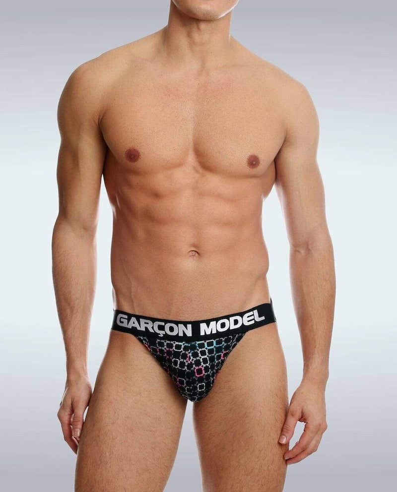 Garcon Model Jock Comet Jockstraps Fashion Contour Pouch Black 4 - SexyMenUnderwear.com