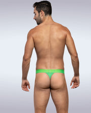 GARCON MODEL Thongs Bamboo Sexy and Comfortable Ultra Breathable Green Thong 10 - SexyMenUnderwear.com