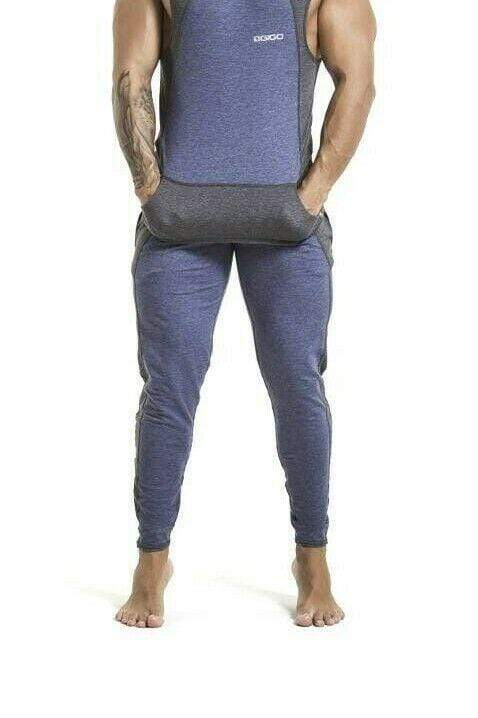 GIGO Sport Leggings Gym Wear Extra Soft Training Sweat Pants Athlectic Blue 3 - SexyMenUnderwear.com