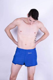 GIGO Sporty Mini Shorts Suggestive Blue Mesh SportWear Mens Shorts Blue B30175 1 - SexyMenUnderwear.com