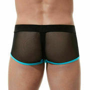 Gregg Homme Boxer Avant-Garde Trunk Fishnet Mesh Aqua 160405 92A - SexyMenUnderwear.com
