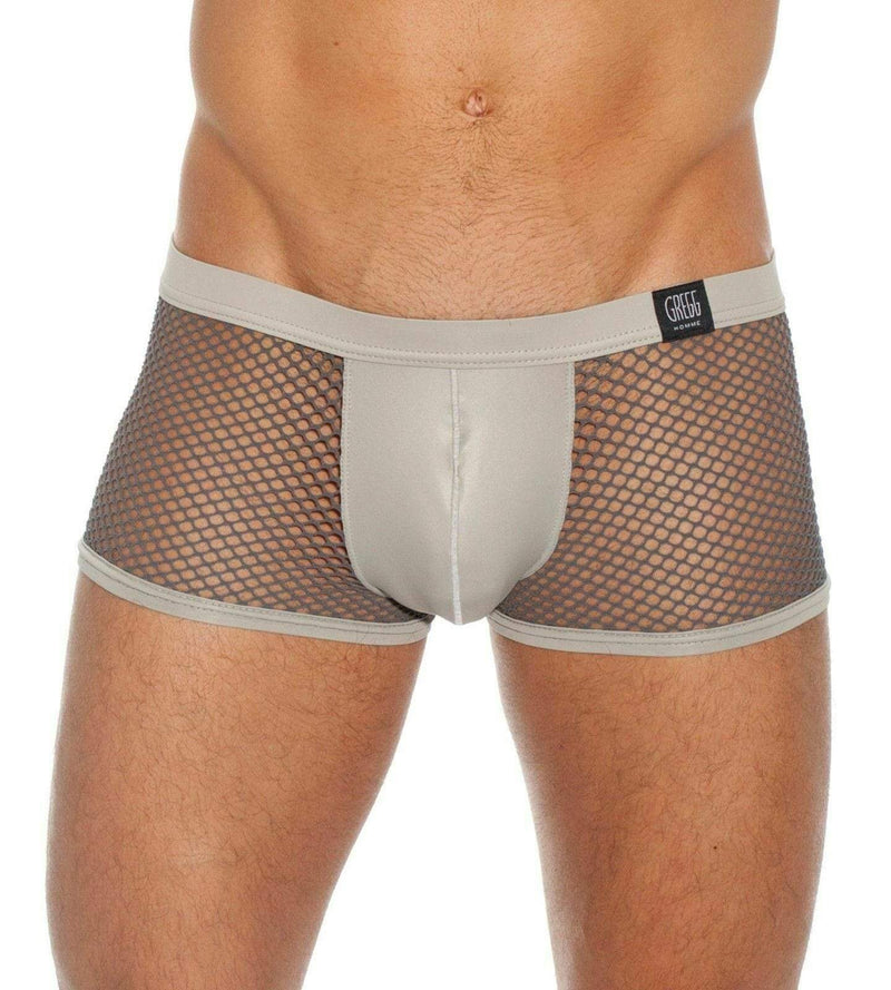Gregg Homme Boxer Brief Beyond Doubt Mesh Fabric Pewter 110205 102 - SexyMenUnderwear.com