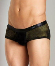 Gregg Homme Boxer Brief Combat Mesh Pouch Army Green 102705 33 - SexyMenUnderwear.com