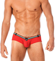 Gregg Homme Boxer Brief Lover-Boy C-Ring Boxer Mini Slip Red 122105 168 - SexyMenUnderwear.com
