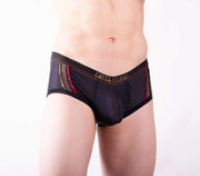 Gregg Homme Boxer Brief Traveler With Mesh Panel Black 132005 67 - SexyMenUnderwear.com