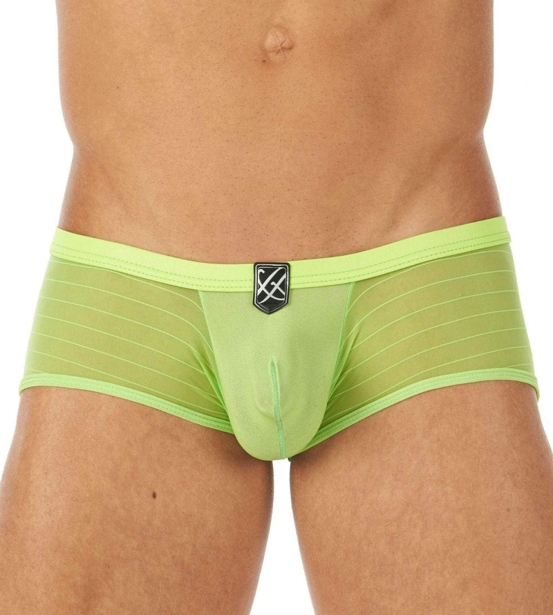 Gregg Homme Boxer Briefs SHOWOFF See-through Micro Fibre Lime 121505 104 - SexyMenUnderwear.com