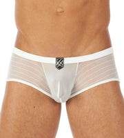 Gregg Homme Boxer Briefs ShowOff Sexy see-through undies White 121505 104 - SexyMenUnderwear.com